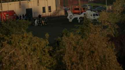 Après la fusillade, qui s'est produite le 14 -9-2011, près du parc des sports de Tremblay-en-France (Seine-St-Denis)