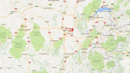 L'homme a blessé 5 personnes dans la commune de&nbsp;Tignieu-Jameyzieu (Isère).&nbsp; (GOOGLE MAPS)