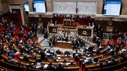 Une séance de questions au gouvernement à l'Assemblée nationale, le 26 novembre 2024. (ALEXIS SCIARD / MAXPPP)