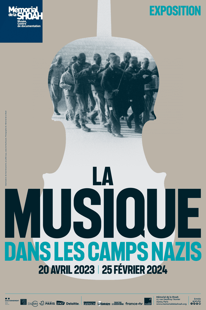 L'affiche de l'exposition "La musique dans les camps nazis" au Mémorial de la Shoah. (MEMORIAL DE LA SHOAH)