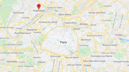 L'accident est survenu à un arrêt de bus à Argenteuil, dans le Val-d'Oise. (GOOGLE MAPS)