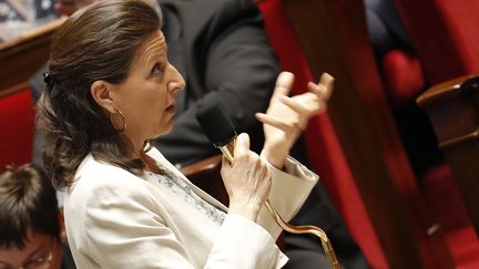 La minsitre de la Santé, Agnès Buzyn, le 11 avril 2018, à l'Assemblée nationale. (FRANCOIS GUILLOT / AFP)