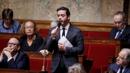 Razzy Hammadi, porte-parole du PS et député de Seine-Saint-Denis, à l'Assemblée nationale en juin 2016. (THOMAS SAMSON / AFP)