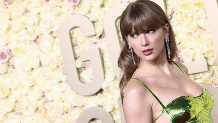 Taylor Swift at the 81st Golden Globes ceremony at the Beverly Hilton Hotel in Beverly Hills (California), January 7, 2024. (TOMMASO BODDI / GOLDEN GLOBES / AFP)