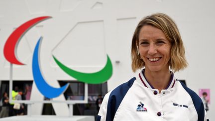 Marie-Amélie Le Fur, présidente du Comité Paralympique Français, lors des épreuves de tir sportif à Châteauroux. (TROULLIAUD / MAXPPP)