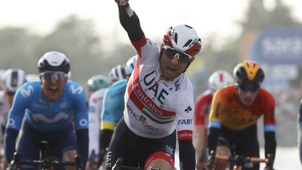 Diego Ulissi remporte sa 2e victoire d'étape dans ce Giro 2020 (LUCA BETTINI / AFP)