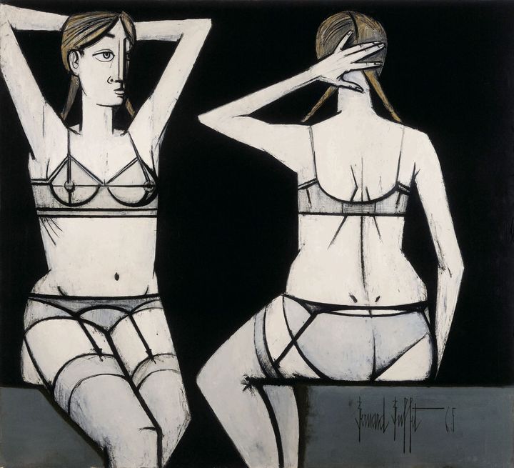 "Femmes déshabillées, femmes assises", 1965 Bernard Buffet (ADGAP, Paris 2023)