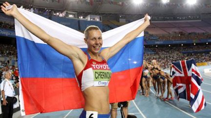 La Russe Tatyana Chernova hisse le drapeau russe au plus haut à l'heptathlon