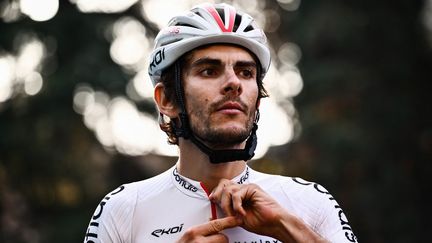 Guillaume Martin, lors du Tour de Lombardie, le 8 octobre 2022. (MARCO BERTORELLO / AFP)