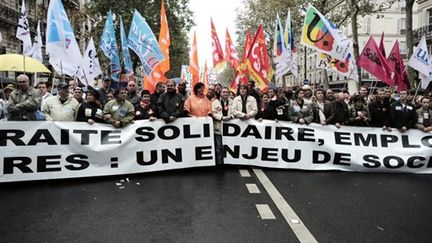 Manif contre la réforme des retraites le 16/10/2010 (AFP - F.Dufour)