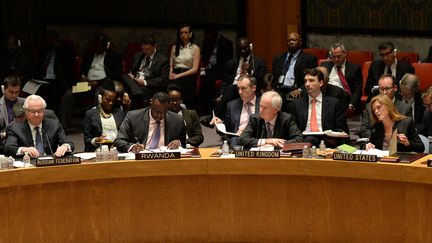 Le Conseil de s&eacute;curit&eacute; des Nations unies r&eacute;uni &agrave; New York (Etats-Unis), le 13 avril 2014, &agrave; la demande de la Russie apr&egrave;s un regain de tension dans l'est de l'Ukraine. (DON EMMERT / AFP)