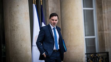 Laurent Saint-Martin, le ministre du Budget démissionnaire, à Paris, le 13 novembre 2024. (XOSE BOUZAS / HANS LUCAS / AFP)