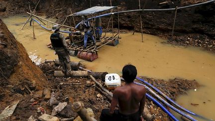 Ils abattent les arbres, empoisonnent au mercure (utilisé pour amalgamer l’or) la rivière Uraricoera. Le mercure hautement toxique pénètre via les poissons dans la chaîne alimentaire et contamine l’homme entraînant des dérèglements du système nerveux, digestif et immunitaire et parfois la mort.  (REUTERS/Bruno Kelly)