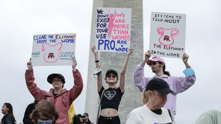 Plus de 400 manifestations sont organisées dans le pays samedi, pour défendre le droit à l'avortement. (ANNA MONEYMAKER / GETTY IMAGES NORTH AMERICA)