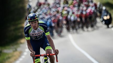 Le coureur Yoann Offredo lors du Tour de France vers Chartres (Eure-et-Loire), le 13 juillet 2018. (JEFF PACHOUD / AFP)