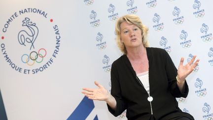 Brigitte Henriques&nbsp;est devenue la première femme à diriger le Comité national olympique et sportif français (CNOSF), le 29 juin 2021. (GADOFFRE ALAIN / KMSP)