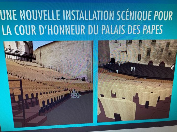 La nouvelle cour du Palais des papes (Capture d'écran)