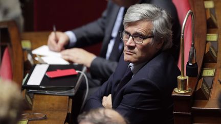 Stéphane Le Foll, le 25 octobre 2017,&nbsp;sur les bancs de l'Assemblée nationale.&nbsp; (THOMAS SAMSON / AFP)