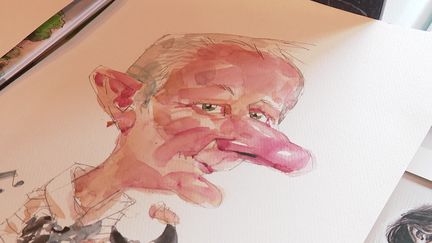 Caricature d'une visiteuse du festival (France 3 Alpes)