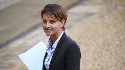 La ministre Najat Vallaud-Belkacem, ici arrivant&nbsp;&agrave; l'Elys&eacute;e le 27 ao&ucirc;t 2014, est attendue sur plusieurs projets concernant l'Education nationale. (BERTRAND GUAY / AFP)