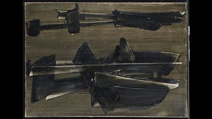 Pierre Soulages. Février 1960. Huile sur toile. Est. €200.000-300.000
 (CHRISTIE’S IMAGES )