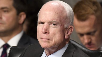 Le sénateur républicain de l'Arizona, John McCain, à Washington, le 19 septembre 2017. (MAXPPP)