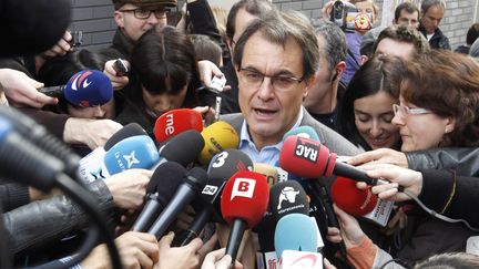 Le chef du parti ind&eacute;pendantiste catalan CiU Artur Mas, le 25 novembre. (© GUSTAU NACARINO / REUTERS / X00435)