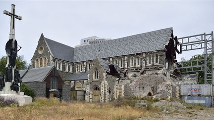 La cathédrale de Christchurch, en Nouvelle-Zélande, va être restaurée. Le clocher s'était écroulé lors du séisme de 2011
 (Marty Melville / AFP)