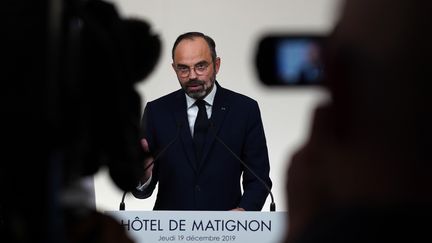 Le Premier ministre, Edouard Philippe, à Matignon, le 19 décembre 2019. (MARTIN BUREAU / AFP)