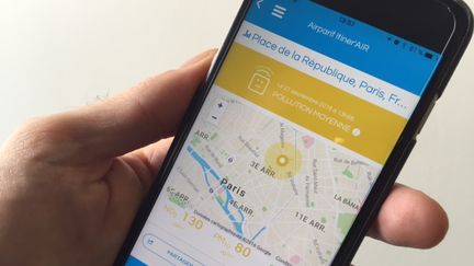 L'application Itiner'AIR a été lancée par Airparif mercredi 21 septembre 2016. (RADIO FRANCE / CYRIL DESTRACQUE)