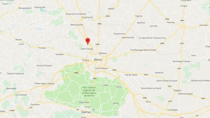 Un homme a tué sa compagne en la percutant avec sa voiture,&nbsp;dans la nuit du 3 au 4&nbsp;juillet 2019, à Thil (Marne). (GOOGLE MAPS)