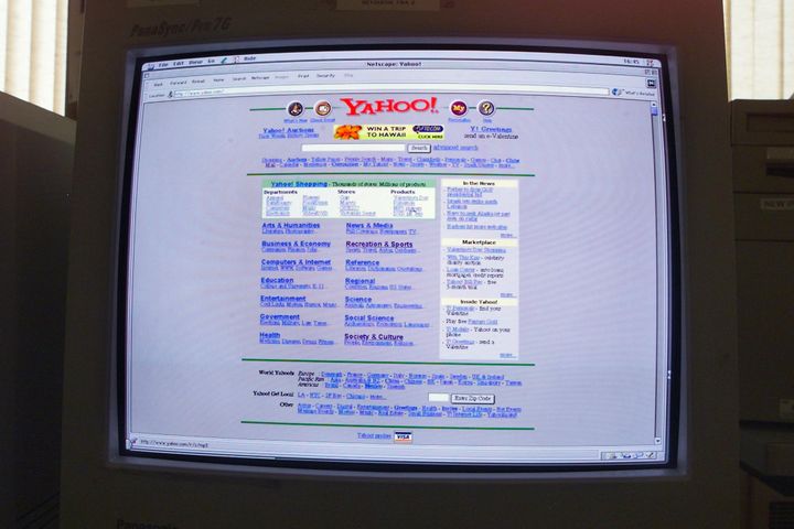 Le moteur de recherche Yahoo, ici en l'an 2000 (JACK GUEZ / AFP)