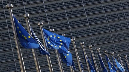 Le bâtiment de la Commission européenne à Bruxelles (Belgique), le 11 octobre 2022. (DIEGO RAVIER / HANS LUCAS / AFP)