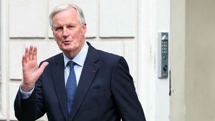 Le nouveau Premier ministre, Michel Barnier, le 5 septembre 2024 à Matignon, à Paris. (THOMAS SAMSON / AFP)