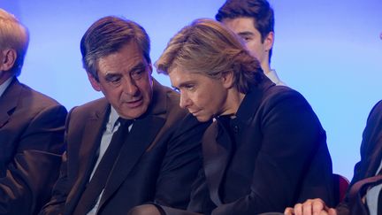 François Fillon et Valérie Pécresse, le 24 février 2017 lors d'un meeting à Maisons-Alfort (Val-de-Marne). (MAXPPP)