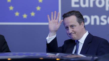 David Cameron, le 19 février 2016 à Bruxelles.&nbsp; (OLIVIER HOSLET / EPA)