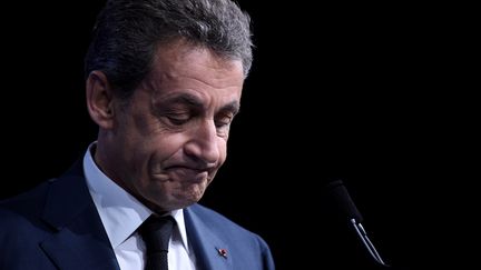 Nicolas Sarkozy, le 14 février 2016, à Paris. (LIONEL BONAVENTURE / AFP)