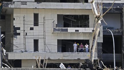 Un immeuble dévasté par la double explosion à Beyrouth (Liban), le 10 août 2020. (JOSEPH EID / AFP)