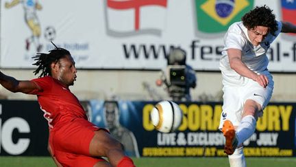 Les Bleuets retrouveront pour la quatrième fois le Brésil en finale du Tournoi de Toulon. (BORIS HORVAT / AFP)