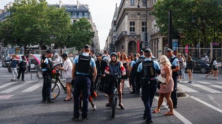 The massive presence of law enforcement in the Île-de-France region, which is home to the largest number of Olympic sites, appears to be bearing fruit, according to the Interior Ministry. Illustration. (DIMITAR DILKOFF / AFP)