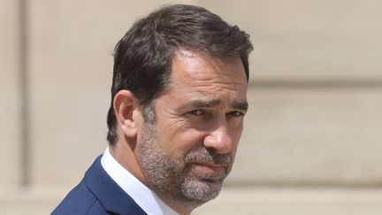 Christophe Castaner à la sortie de l'Elysée après le Conseil des ministres, le 17 juillet 2019 à Paris. (LUDOVIC MARIN / AFP)