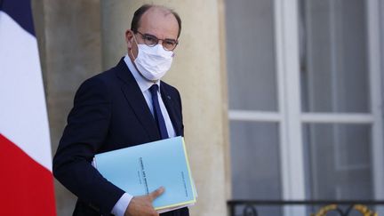 Le Premier ministre, Jean Castex, à la sortie du Conseil des ministres, le 22 septembre 2021. (THOMAS SAMSON / AFP)