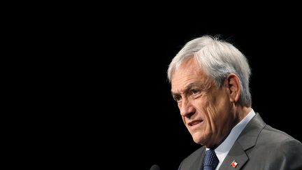 Le président Sebastian Pinera lors d'une inauguration à Santiago, le 29 janvier 2020. (EDGARD GARRIDO / REUTERS)