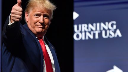 Donald Trump, le 21 décembre 2019 à Palm Beach (Floride). (NICHOLAS KAMM / AFP)