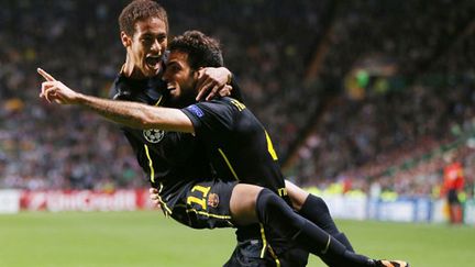 Le duo du FC Barcelone Neymar et Cesc Fabregas