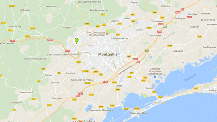 La fusillade s'est produite dans le quartier de La Paillade à Montpellier, lundi 25 juin 2018. (GOOGLE MAPS / FRANCEINFO)