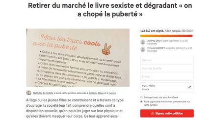 Capture d'écran de la pétition mise en ligne sur le site change.org, le 4 mars 2018. (CHANGE.ORG)