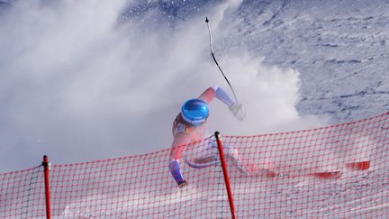 Le Fran&ccedil;ais Brice Roger lors d'un entra&icirc;nement, le 8 f&eacute;vrier 2014. (DIMITAR DILKOFF / AFP)