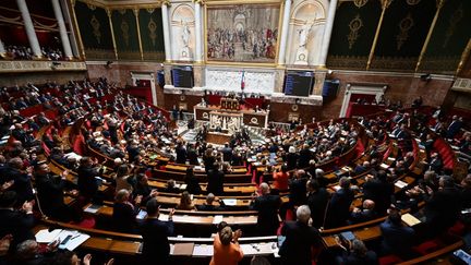 L'hémicycle de l'Assemblée nationale (Paris), le 25 octobre 2022. (EMMANUEL DUNAND / AFP)