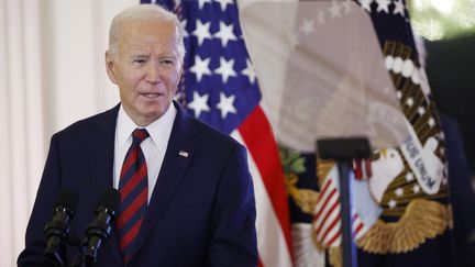 Le président des Etats-Unis Joe Biden s'exprime le 6 décembre 2024 à Washington, DC. (ANNA MONEYMAKER / GETTY IMAGES NORTH AMERICA / AFP)